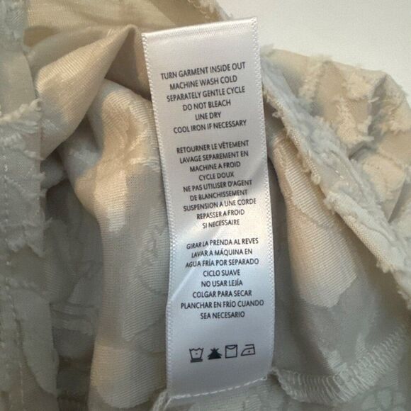 Splendid Collection Beige Floral Lace Long Sleeve Top XS - Picture 5 of 5